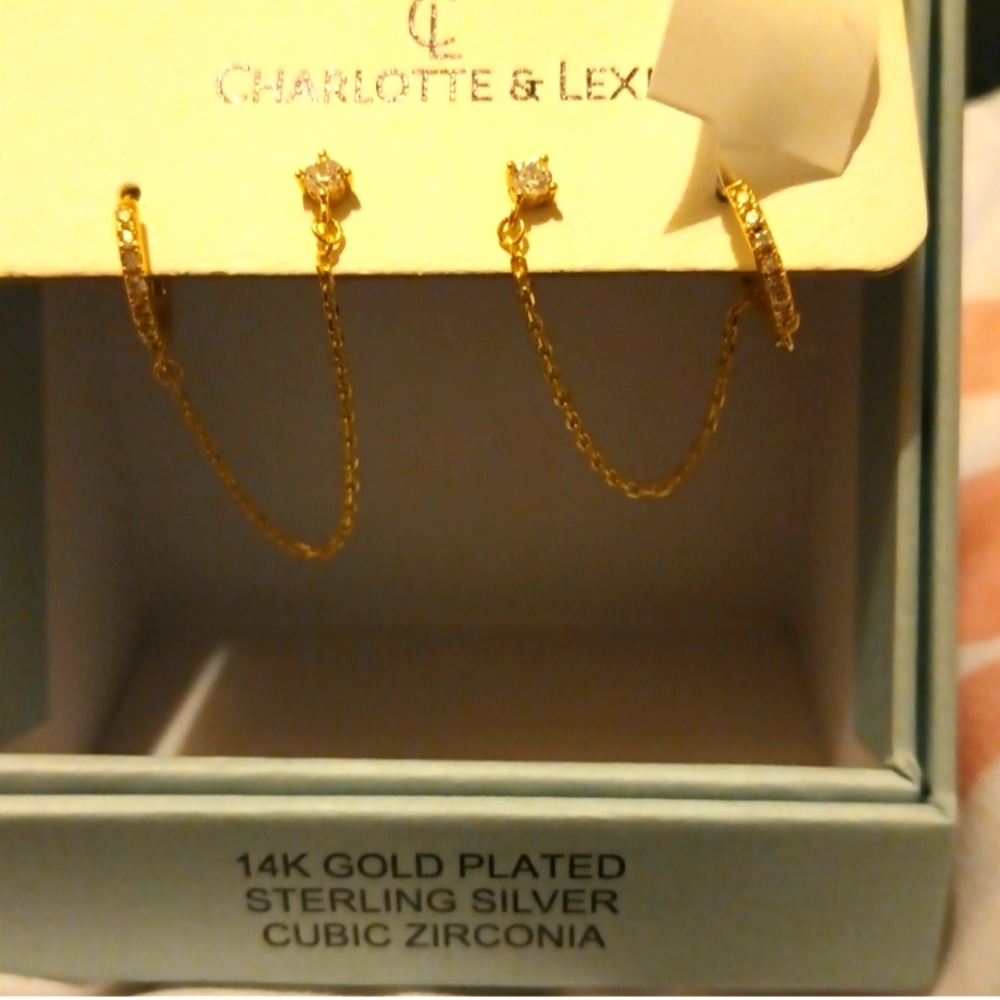 NIB Charlotte & Lexie sterling silver earrings